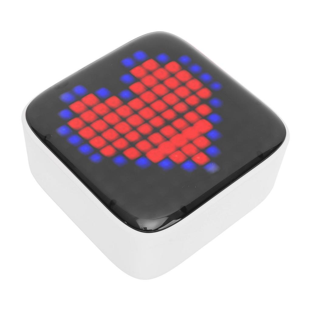 Mini Bluetooth Speaker Retro LED Colorful Light Pixel Style Portable Wireless Speaker for Bedroom Office Dorm Outdoor