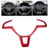 Steering Wheel Panel Cover Bezel Frame Trim Decor Fit for Skoda Octavia 2016?2019Red