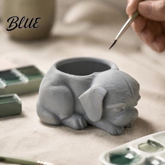 Customizable DIY Plant Pot Puppy 3D Planter Container Cute Printed Decorative Lying Dog Succulents Shaped Planter Pot for