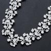 Hot Sale New European and American Wedding Rhinestone Necklace Earrings Two-piece Jewelry Set Stage Accessories