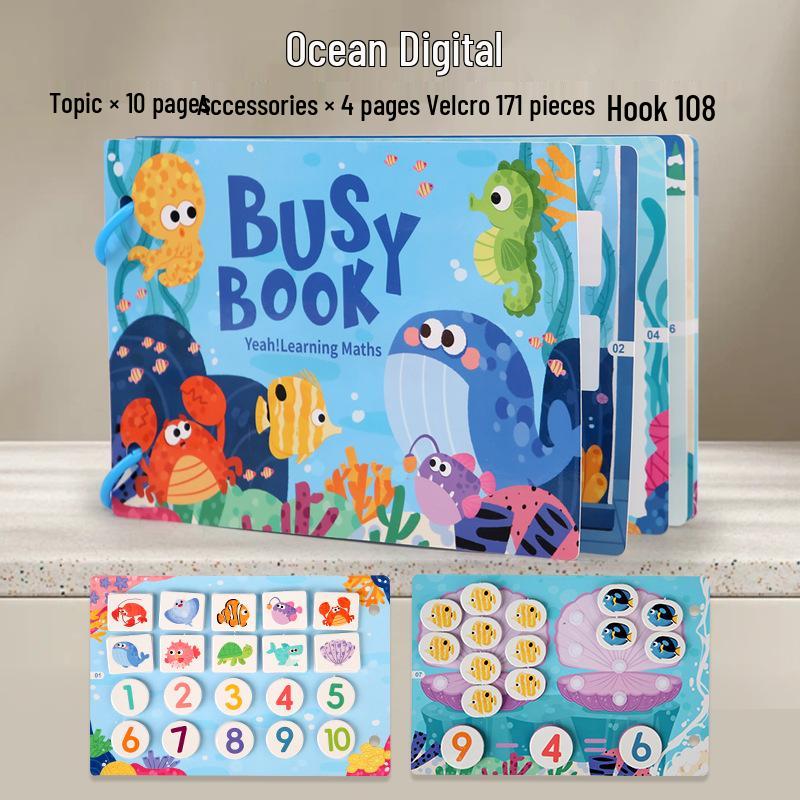 Cross-border Early Education Busy Book: Quiet Puzzle for Letter & Number Recognition