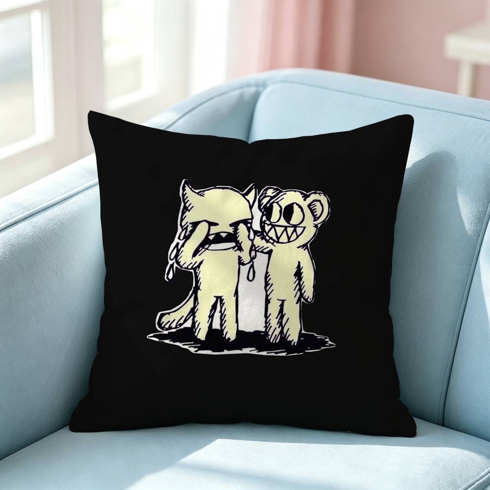 Rock Band RRadiohead Logo Pillow Case Square DoubleSided Sofa Cushion Cover Bedroom Bedside Pillow