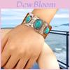 Bohemian Stil Legierung Grün Türkis Offen Weit Armband Für Frauen
