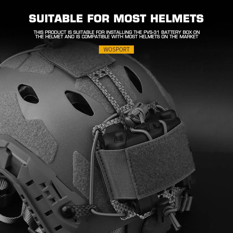 Tactical NVG Battery Helmet Pouch PVS31 NVG Battery Storage Box Helmet Mount Case For Night Vision Goggles Batteries