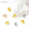 18K Gold Plated Brass End Caps For Jewelry Crimp Beads Cover Findings For DIY Bracelet Making Accessories,Jewelry Materials