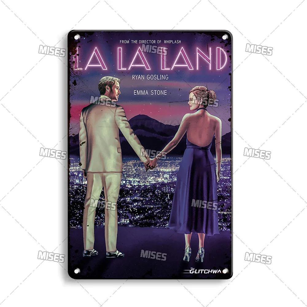 MISES LA LA LAND Classic Movie Metal Poster Cafe Home Kitchen Wall Decor Sign Decorative Plate Metal Plaque Retro Metal Tin Sign