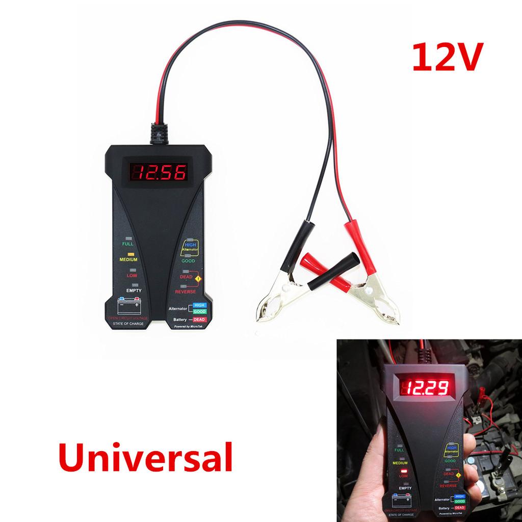 12V Smart LED Digital Battery Tester Voltmeter and Alternator Analyzer For Cars