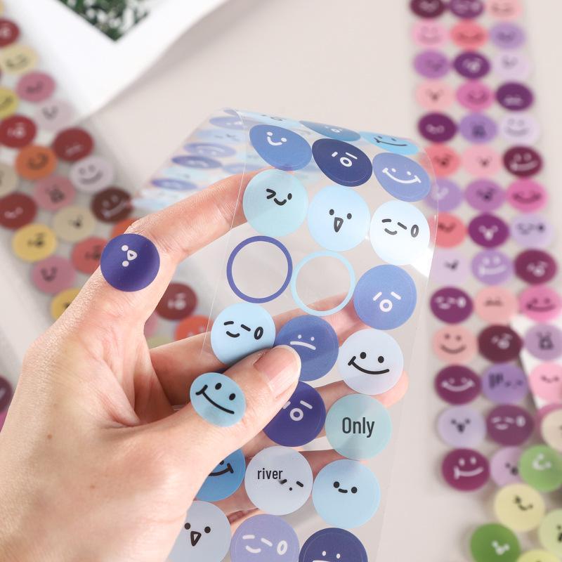 Cute Dumpling Smiley Face Waterproof PET Sticker for Phone and Hand Account Decoration