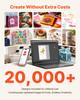 Vinyl-Schneidemaschine, 305 mm, Knopf- und Bildschirngesteuerter Vinylschneider, 5000+ integrierte Designressourcen, Kompatibel mit Mac, Windows, Android und
