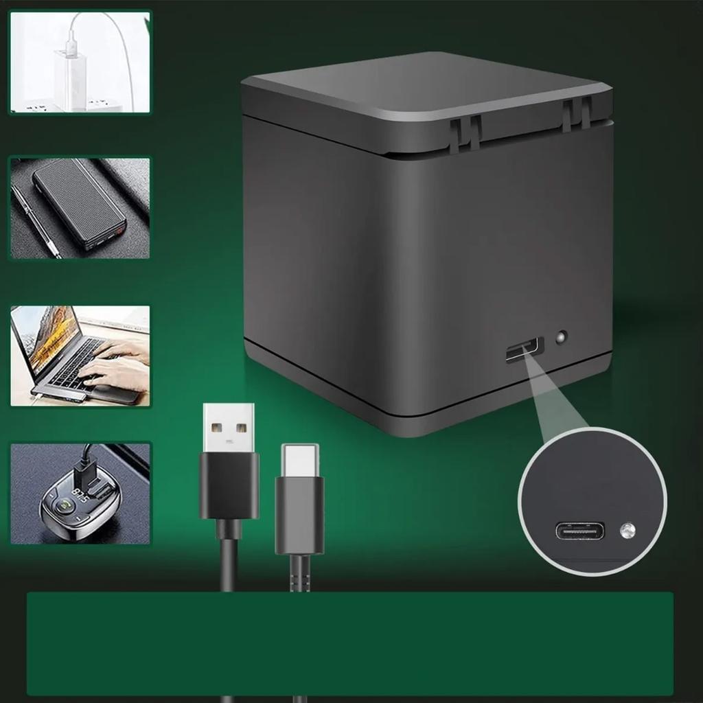 Camera Battery Charging Box Multiple Protections Fire Retardant TYPE C 3 Way Battery Charger for Hero 11 10 9