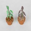 1:12 Miniature Simulation Flower Pot Green Plant Potted Model Dollhouse Home Decoration Micro Landscape Scene Ornament