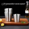 201 Stainless Steel Cup Stackable Drinking Mug Double Wall Vacuum Insulated Coffee Cup Reusable Drinkware for Home Camping Outdoor Activities