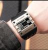 SYNOKE Men's Trendy Square Alloy Sport Watch - Large Screen, Fashionable, Waterproof.