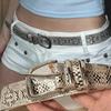 Retro Leopard Print Women's Belts Trend Hip Hop Y2k Girls Pu Leather Girdle Retro Pin Buckle Jeans Dress Accessories Waistband