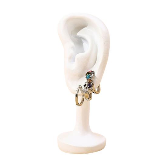 DYS Human Ear Earrings Holder, 3D Printed Earring Stand, Shape Jewelry Hanger Display Stand for Dresser Countertop
