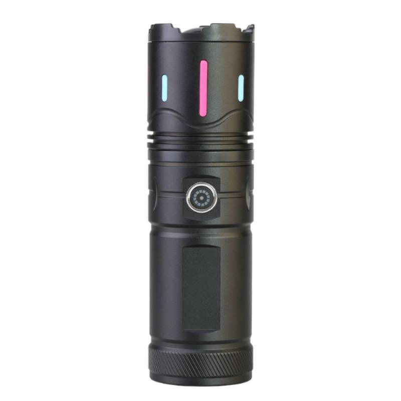 

Мощный прожектор, пульт дистанционного управления, светодиодный фонарик, выход для зарядки Type-C, зум, алюминиевый сплав, 5000 мАч, походный тактический фонарик 3000lm