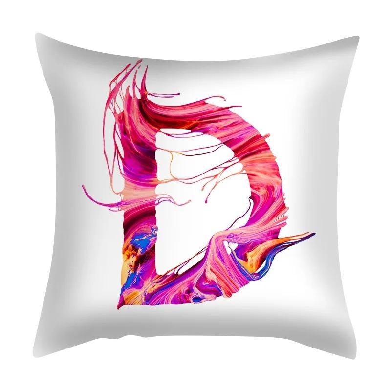 Colorful Creative Letter Decorative Pillowcase Living Room Office Home Pillowcase Car Ornaments
