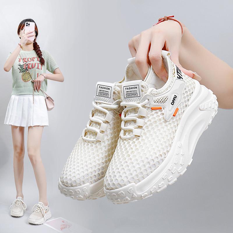 Fashion 2025 Summer New Korean Version Breathable Fly-woven Women's Shoes, Student Running Sports Shoes Casual Shoes YDY423