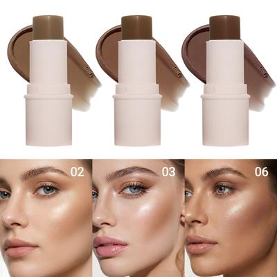Three-color Multi-functional Facial Brightening and Contouring Stick - Used for Contouring, Brightening and Skin Smoothing