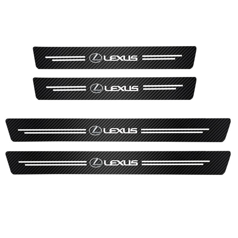 Carbon Fibre Car Threshold Stickers For Lexus RX330 IS250 Ct200h IS350 RX350 LS430 Car Door Trunk Decorative Sticker Car StylingKZ1