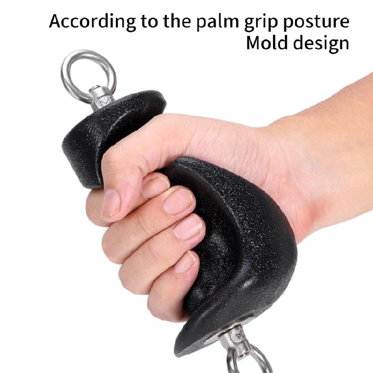 Exercise Grip Handles With Metal Rings For Pull Down Machines And Cable Workouts With Ergonomic Shape And Strong Build