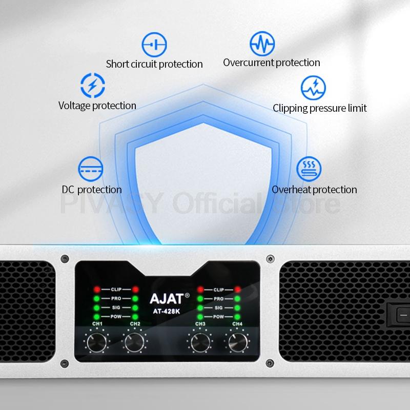 Amplificator de Sunet Profesional de Mare Putere 1200W 2/4 Canale Hifi Entuziast Digital Amplificator Subwoofer Scenă Amplificator Audio Casă