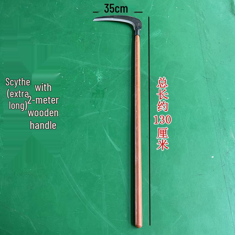 Manganese Steel Forged Large Scythe with Long Handle for Grass and Reed Cutting
