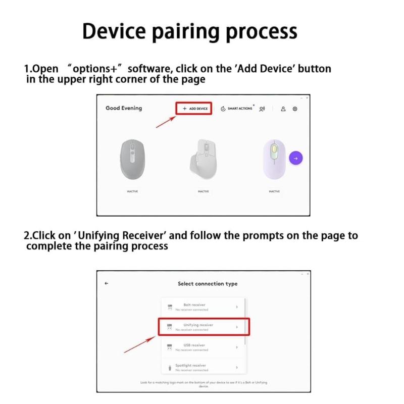 Plugs And Play USB Mouse Receiver For M575,M705,M720,M905,Anywhere2S/3 Master2s/3,Vertical,MX ERGO Mouse Easy Setup