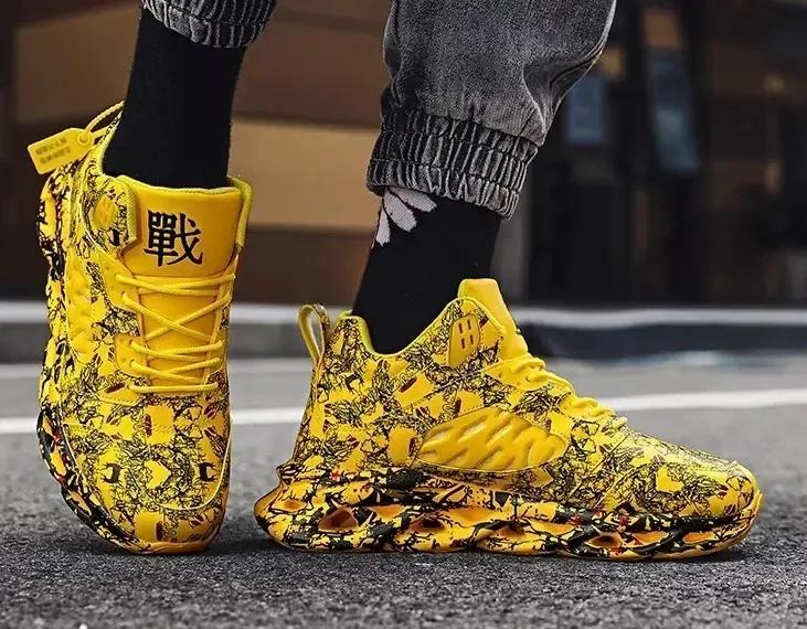 Chunky Male Sneakers Platform Men Shoes Trend Breathable Casual Shoes Light Running Shoes for Men  New Print Tenis Masculino