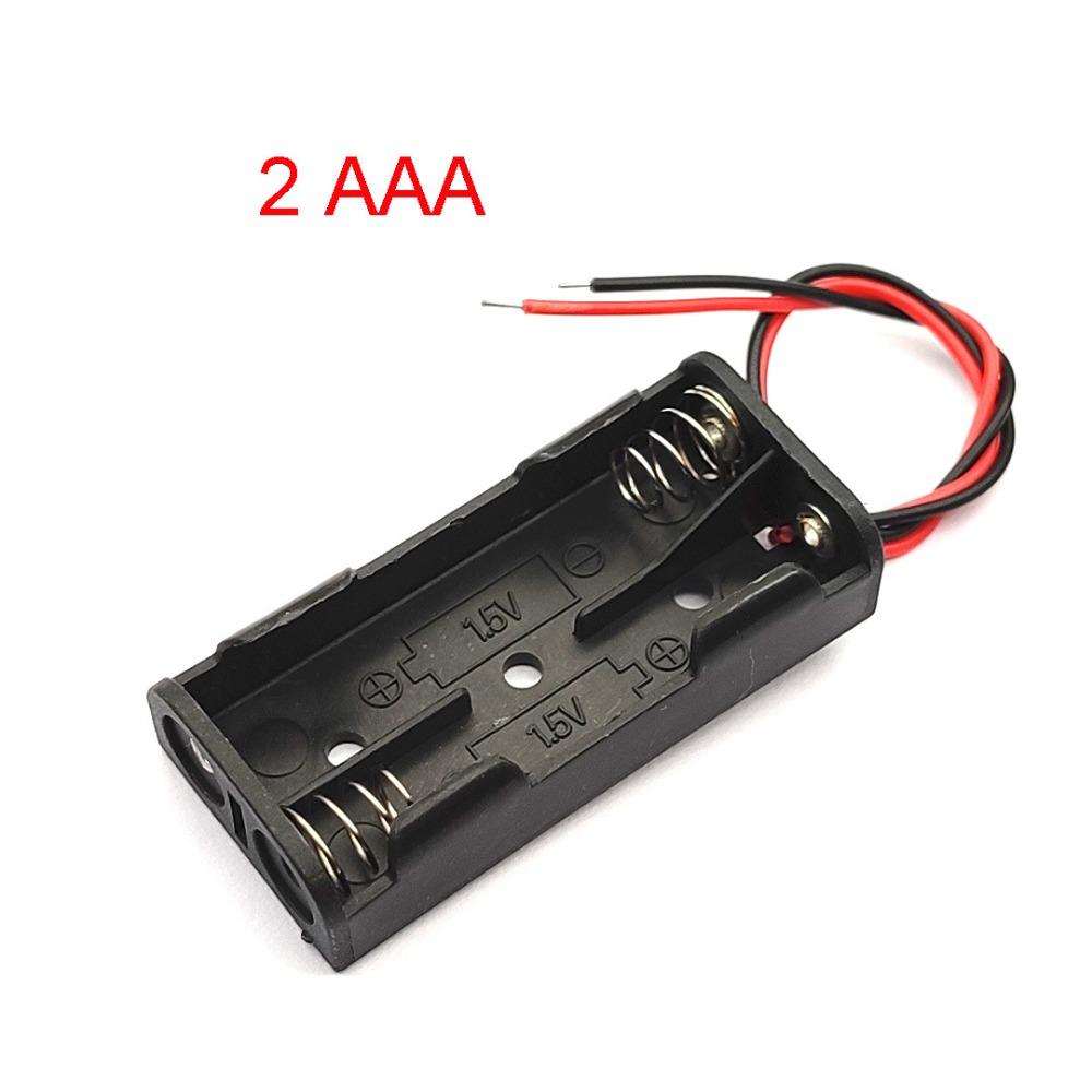 1/2/3/4/5/6 Slots Battery Storage Case Plastic Material Battery Box  Battery Organization 2 Slot-AAA