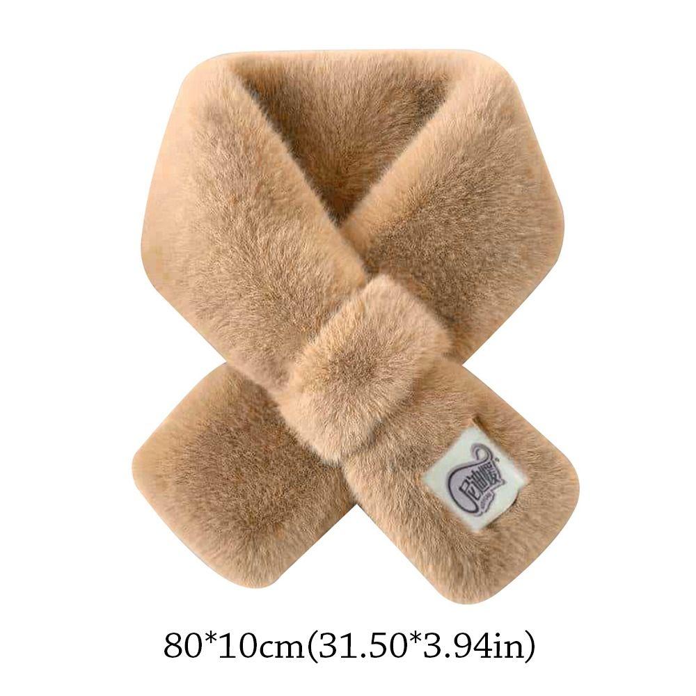 Thicken Warm Shawl Scarves Soft Plush Neck Collar Warmer Fashion Neck Protector for Women