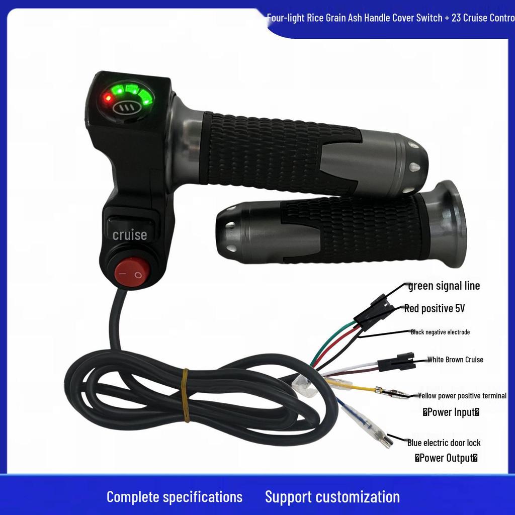 Four-Light Switch with 23V Display Electric Bike Throttle Grip
