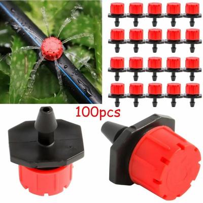 100 Pieces 8 Hole Adjustable Irrigation Dripper Sprinkler Emitter Dripper Micro Drip Irrigation Sprinkler for Watering System