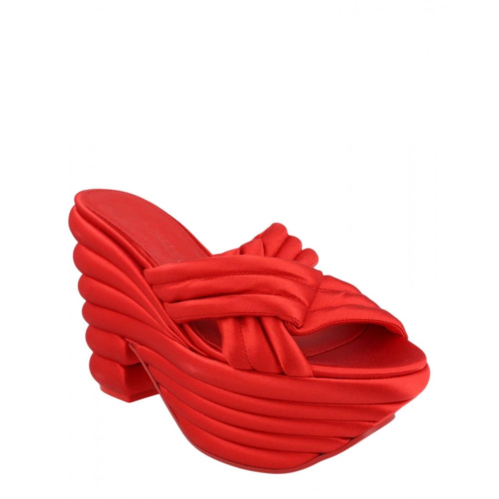 Salvatore Ferragamo Rey Platform Sandals Red