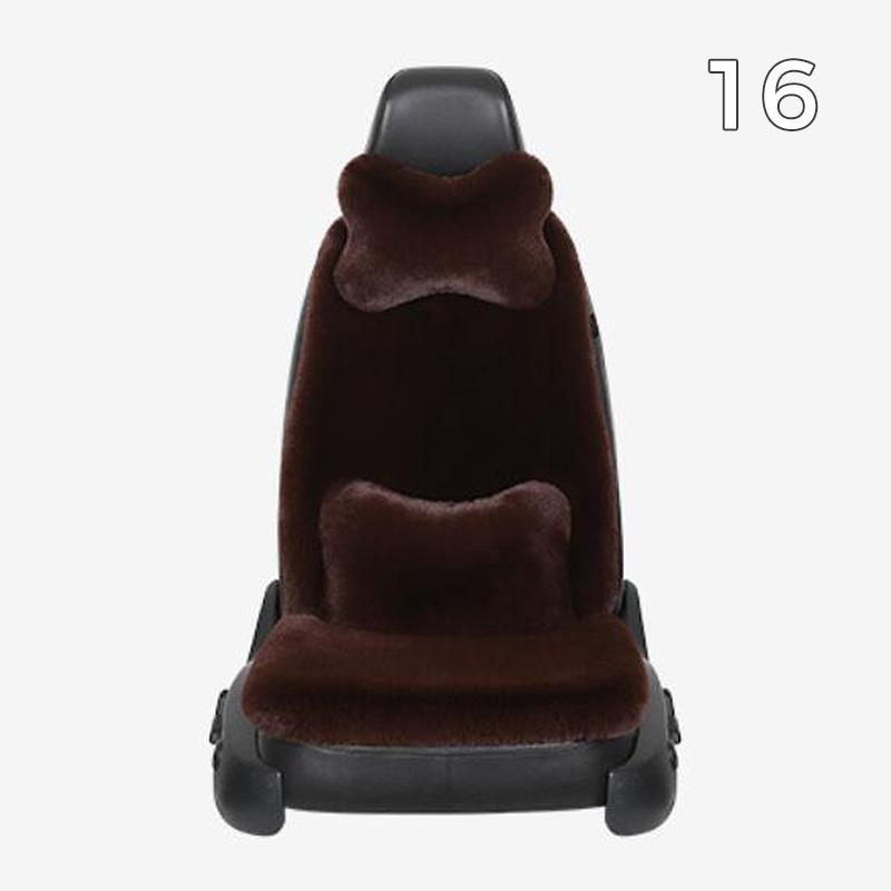 Plush Seat Cover Set Universal Luxury Car Seat Cushion Auto Protector Mat Winter Soft Warm Fur Cover Auto Interior