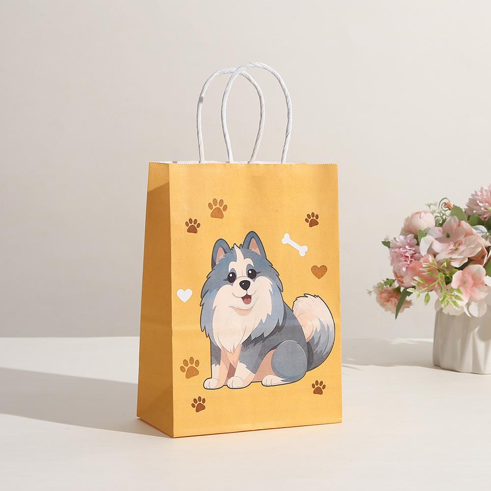 12/30pcs Dogs pattern Gift Bags for Birthday party supplies children's day candy Snack Packing Reusable Paper