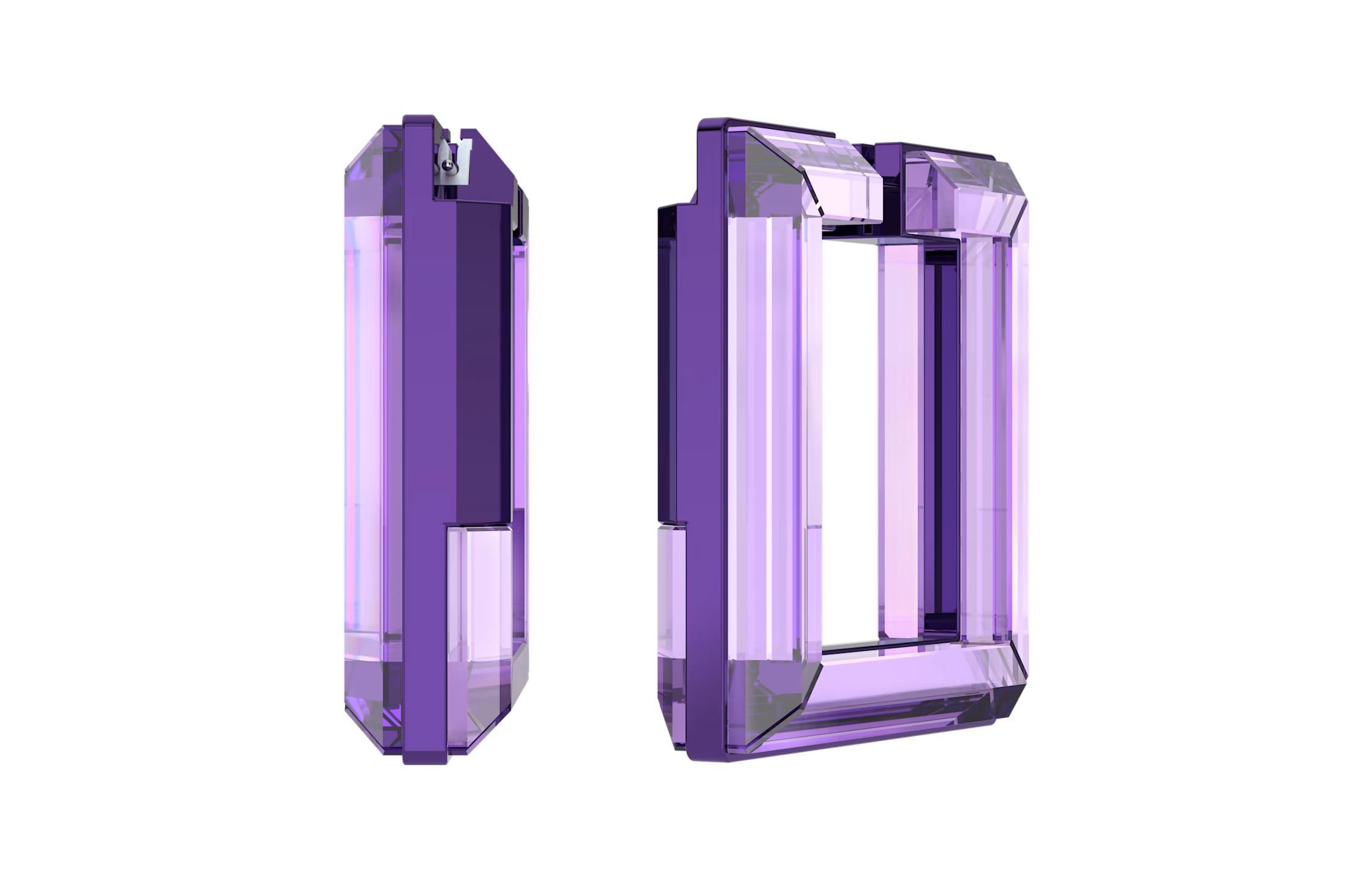 Swarovski Lucent Creolen Ohrringe Damen Lila 5623550 Purple|F pink