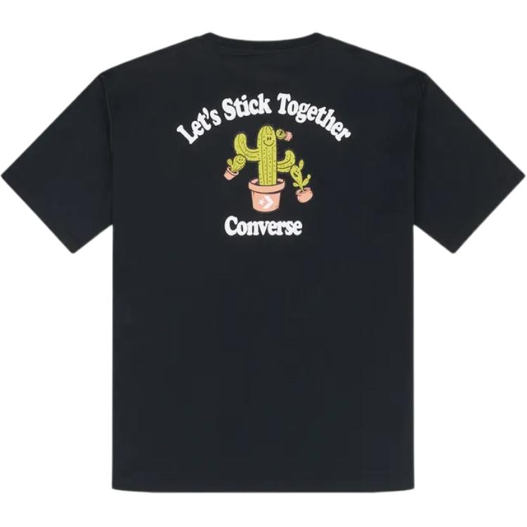 New Converse SS25 T Shirt Men's Black 10028900-A01