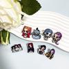 4 Stück KPOP Dämonenjäger Emaille-Anstecker Saja Boys Jinu Elster Cartoon-Charakter Metall-Broschen Abzeichen Schmuck Geschenke für Anime-Fans