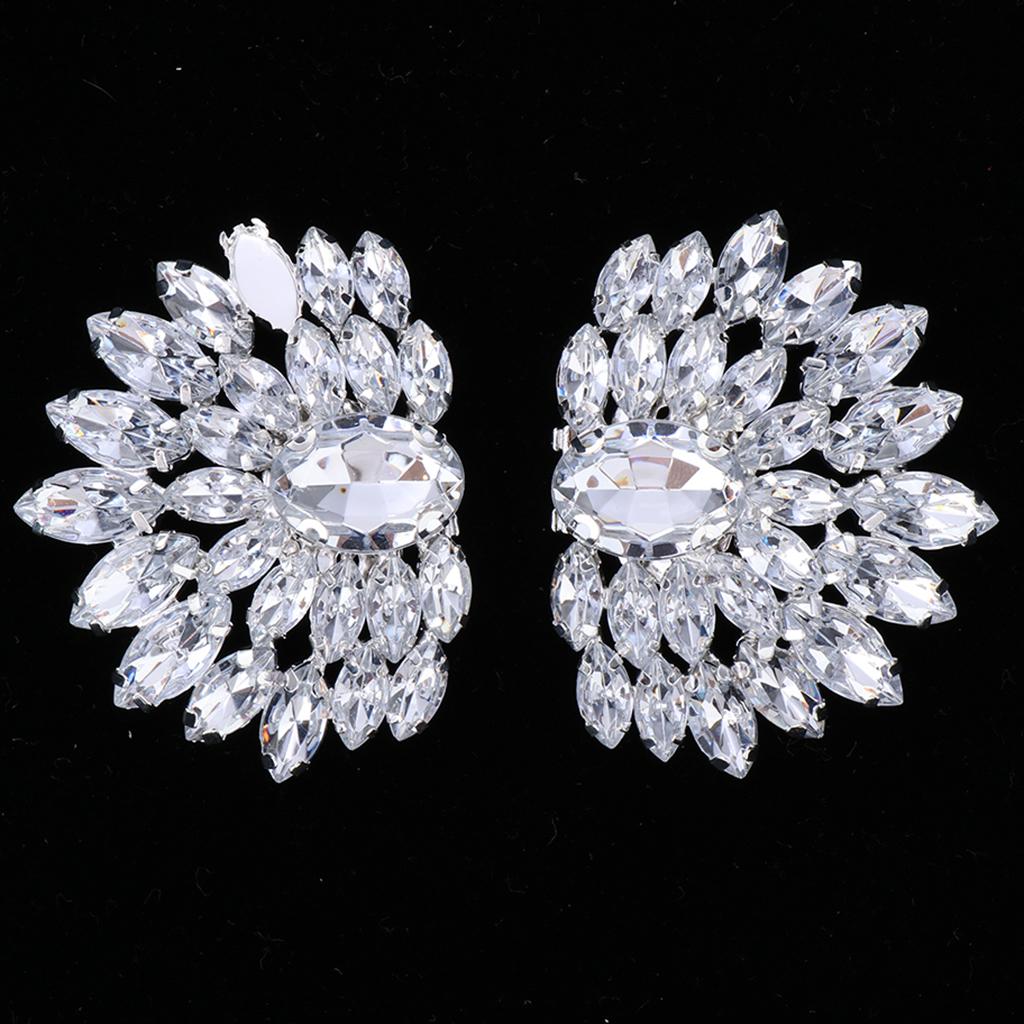 Exquisite Shoe Decoration Clips Crystal Rhinestone Buckle Applique Jewelry Accessories for Shoes Hats Dresses