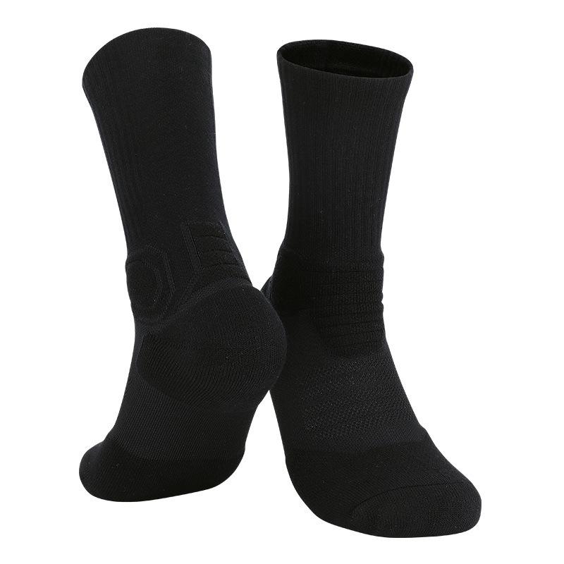 Professional Actual Combat Basketball Socks Men'S Medium Tube Thickened Towel Bottom Elite Running Socks Sweat-Absorbing Breathable Sports Socks Men