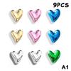 9Pcs Heart-Shaped Decorative Refrigerator Magnets Set Cute Decoration For Home Office Whiteboard Dishwasher Decor Perfect Gift