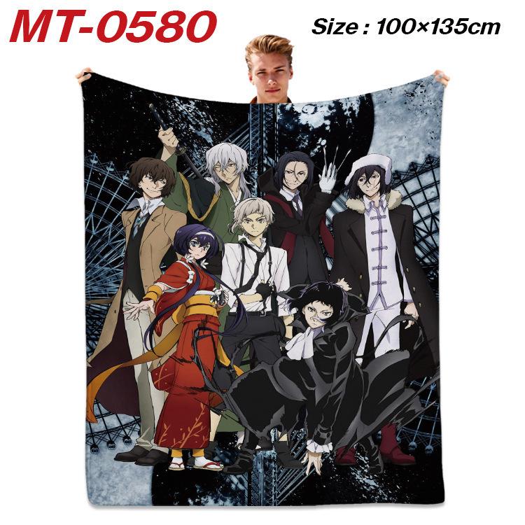 Двусторонняя фланелевая одеяло-кондиционер «Bungo Stray Dogs» 100x130 cm
