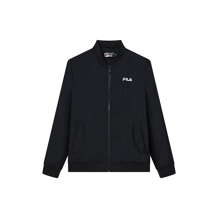 

FILA Solid Color Logo Breathable Casual Woven Jacket Men Jackets Black F11M228705F-BK M
