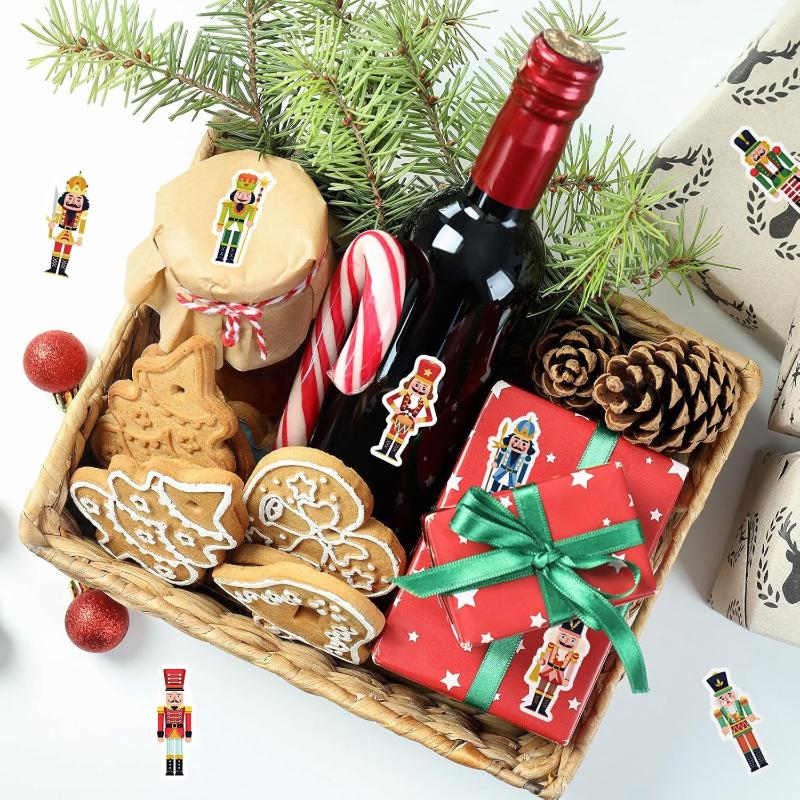 500Pcs Holiday Themed Nutcracker King and Soldier Decals Christmas Stationery Embellishments