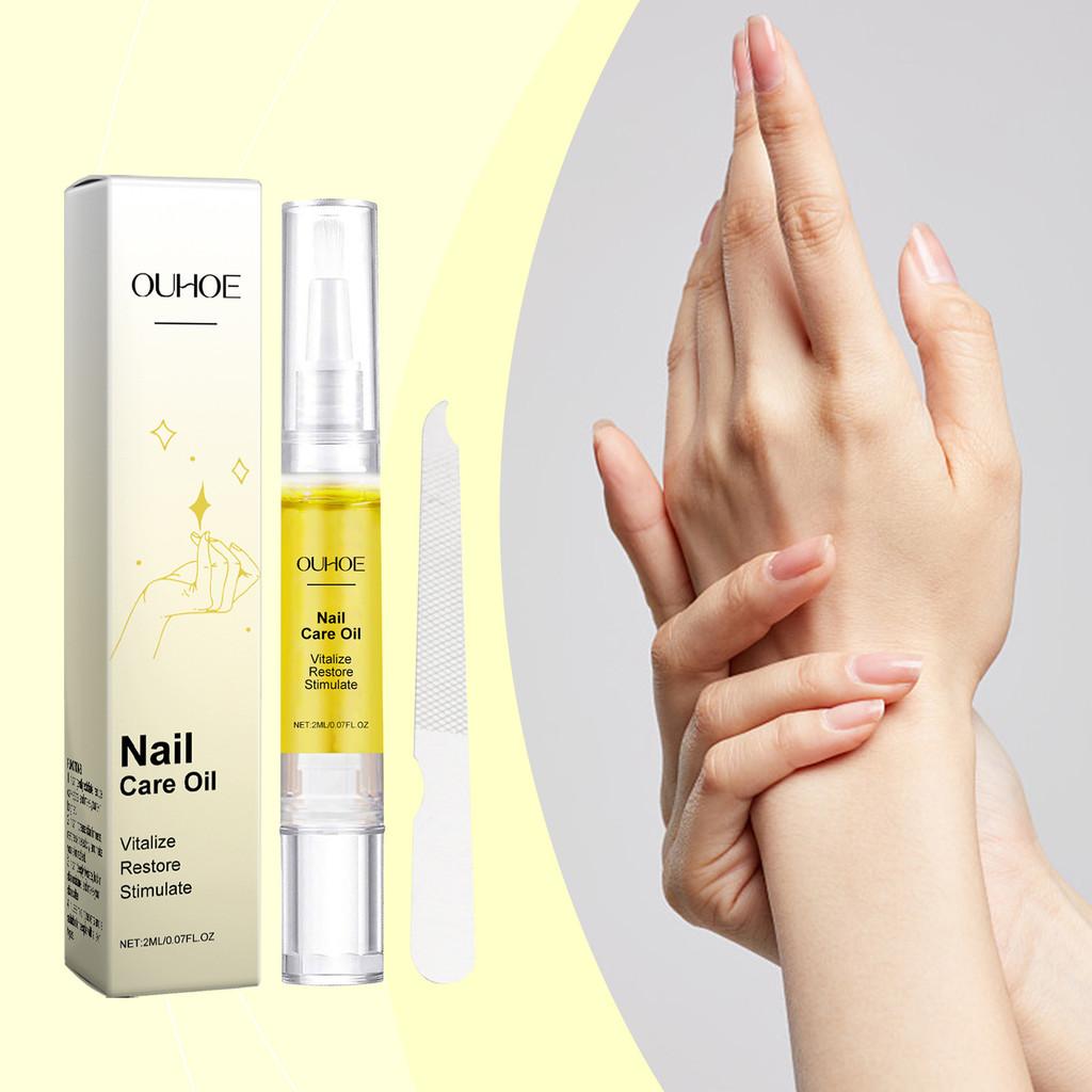 Ouhoe Nourishing Nail Repair Liquid With Glossy Finish For Daily Nail Care And Maintenance