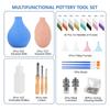 Kit d'outils de poterie 2026, Bouteille applicateur de glaçure céramique avec aiguilles de 8 tailles, Fournitures complètes pour l'art de la terre cuite