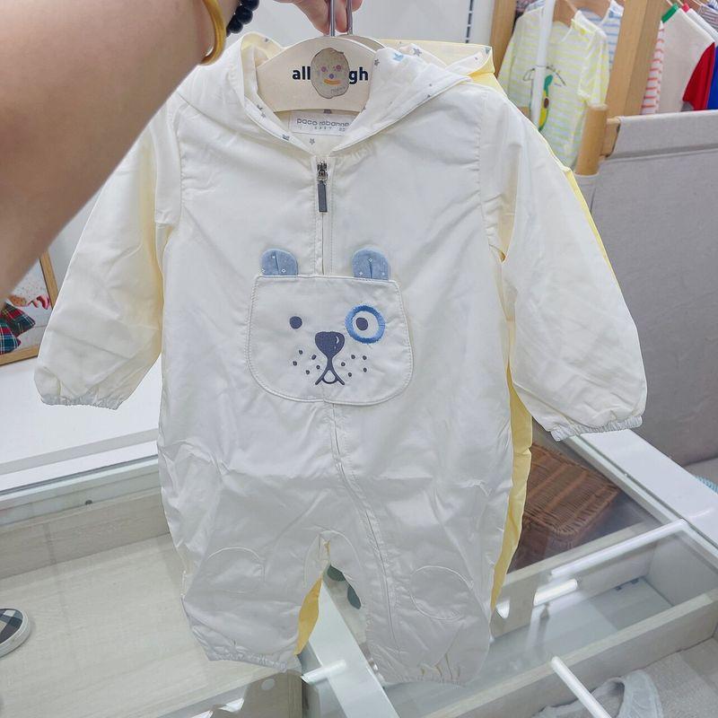 Korean Spring and Autumn Cotton Cap Outwear Children's Jumpsuits