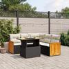 VidaXL Garden Lounge Set with Cushions 6 Pcs, Patio Sofas, Patio Furniture Set, Outdoor Furniture, Black 3273954