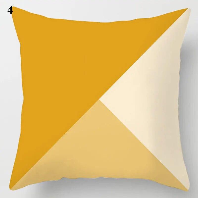 Decorative Cushion Cover Yellow Gray Floral Animal Geometric Pillow Covers Throw Pillows Polyester Single Side Print Pillowcases